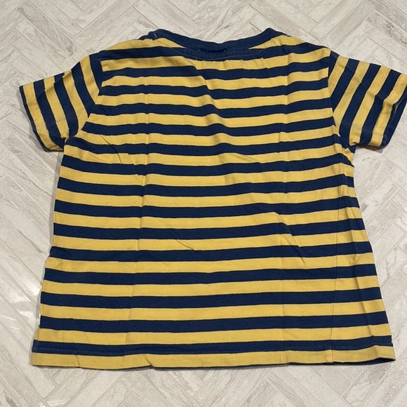 Polo Ralph Lauren navy blue and yellow striped tee shirt, sz 3 - Picture 3 of 3